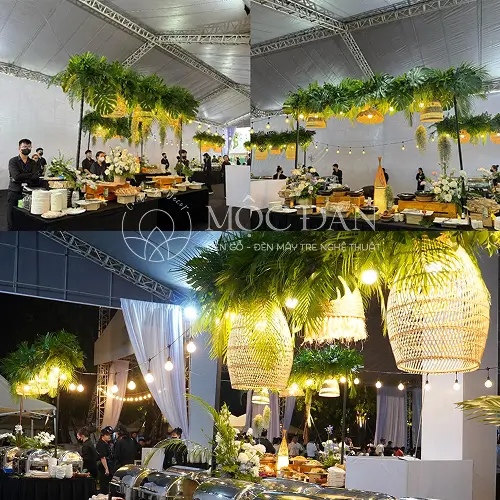 đèn mây tre đan Mộc Đan
