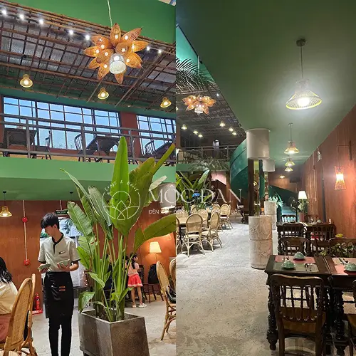 review đèn mây tre Mộc Đan Decor