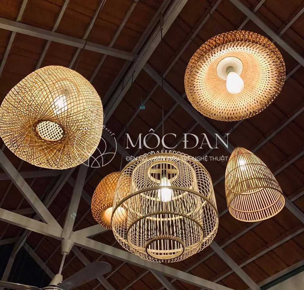 Các Mẫu Đèn Mây Tre Đan Phổ Biến Nhất Hiện Nay