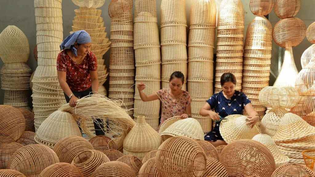 Sản phẩm thủ công mây tre đan Việt Nam có độ hoàn thiện cao và thường được ưa chuộng nhất.