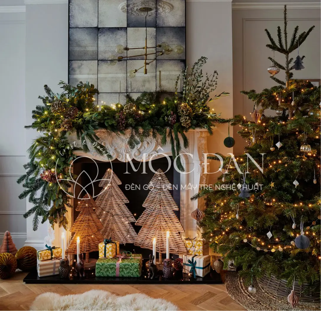 Cung Moc Dan Decor len y tuong trang trí Giang Sinh vui tuoi am ap
