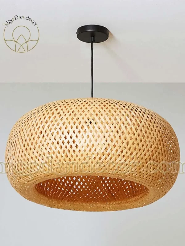 Đèn tre đan hai lớp bí ngô loại 1