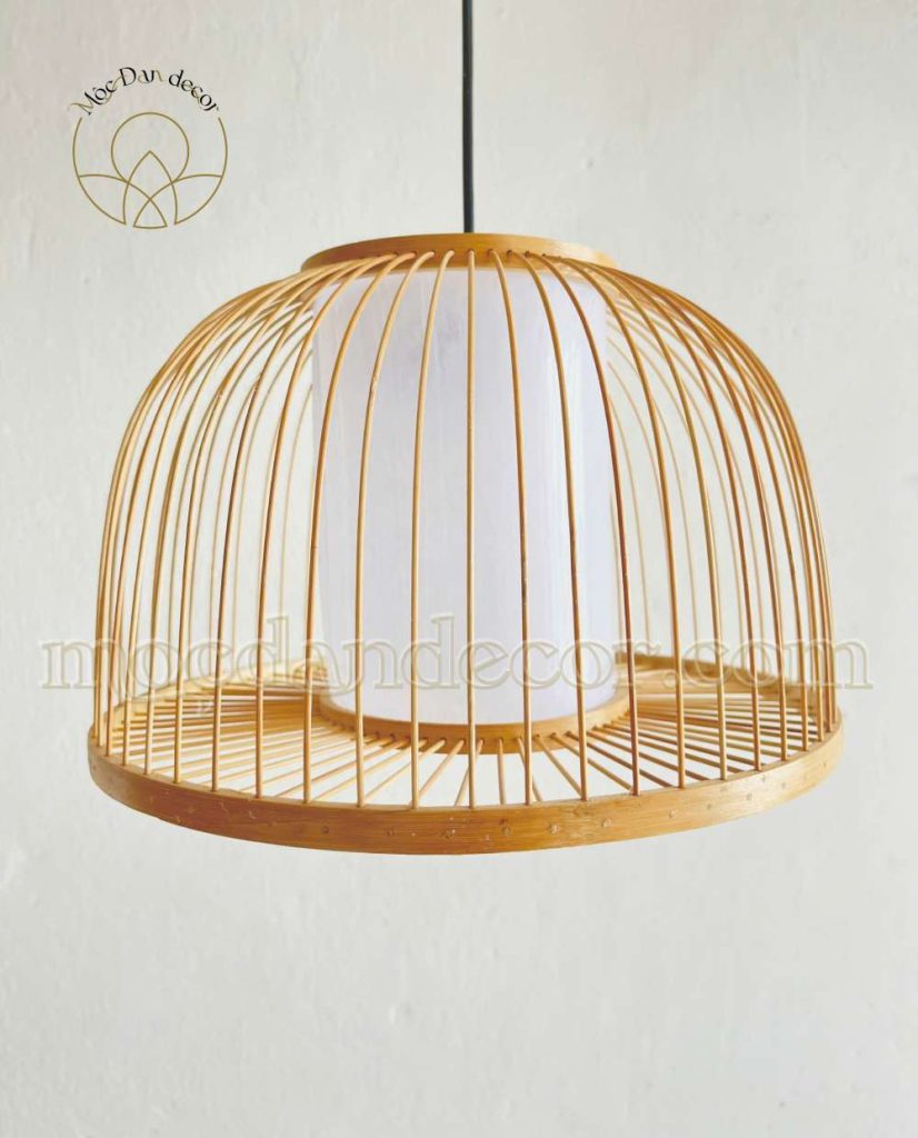 Top 10 Đèn Tre Trang Trí Mái Hiên - Rẻ + Bền + Đẹp 5 Chao tăm tre bán nguyệt