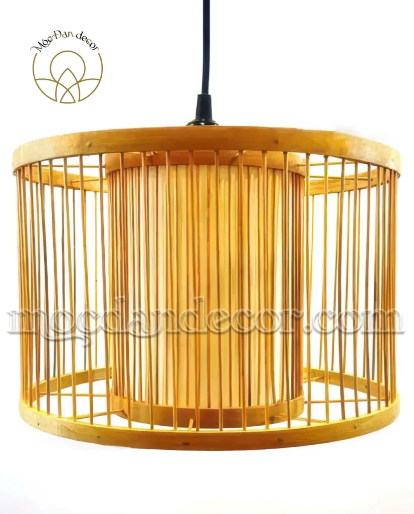 Top 10 Đèn Tre Trang Trí Mái Hiên - Rẻ + Bền + Đẹp 8 Lồng tre bánh xe Mộc Đan Decor