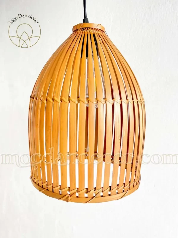 Đèn nơm nan cật tre 9 Đèn tre nơm cụp Mộc Đan Decor