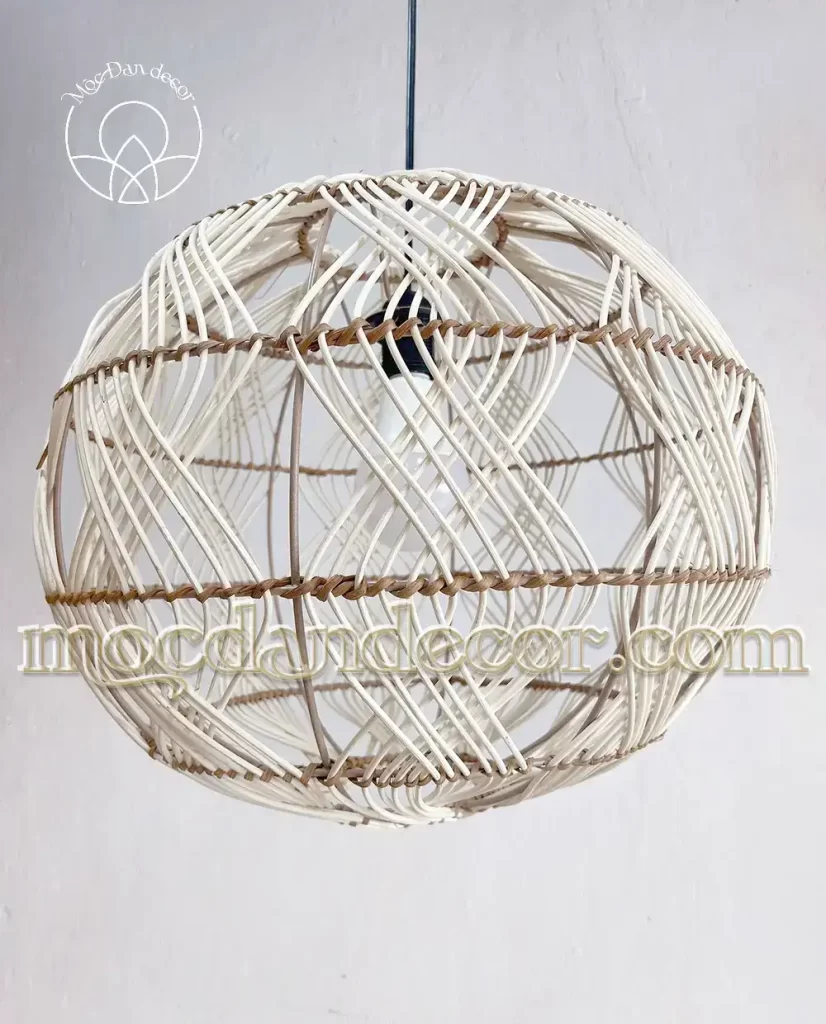 Các Mẫu Đèn Mây Tre Đan Phổ Biến Nhất Hiện Nay 10 Đèn mây tròn ziczac cao cấp