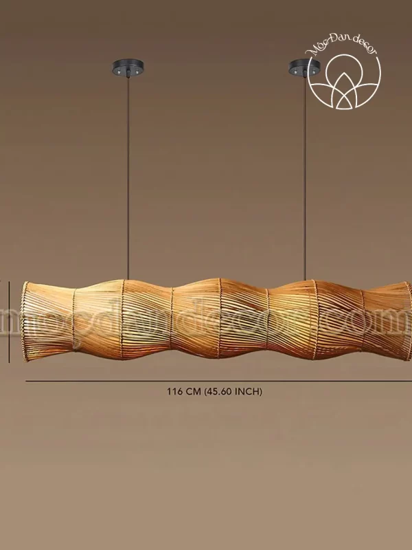 Đèn mây tre đan Mộc Đan Decor 108 Đèn mây tre đan ống xoắN Mộc Đan Decor