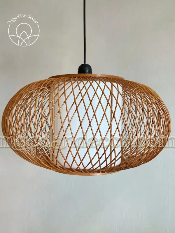 Đèn tre tăm chéo quả cà có ống tản 6 MDT097 1