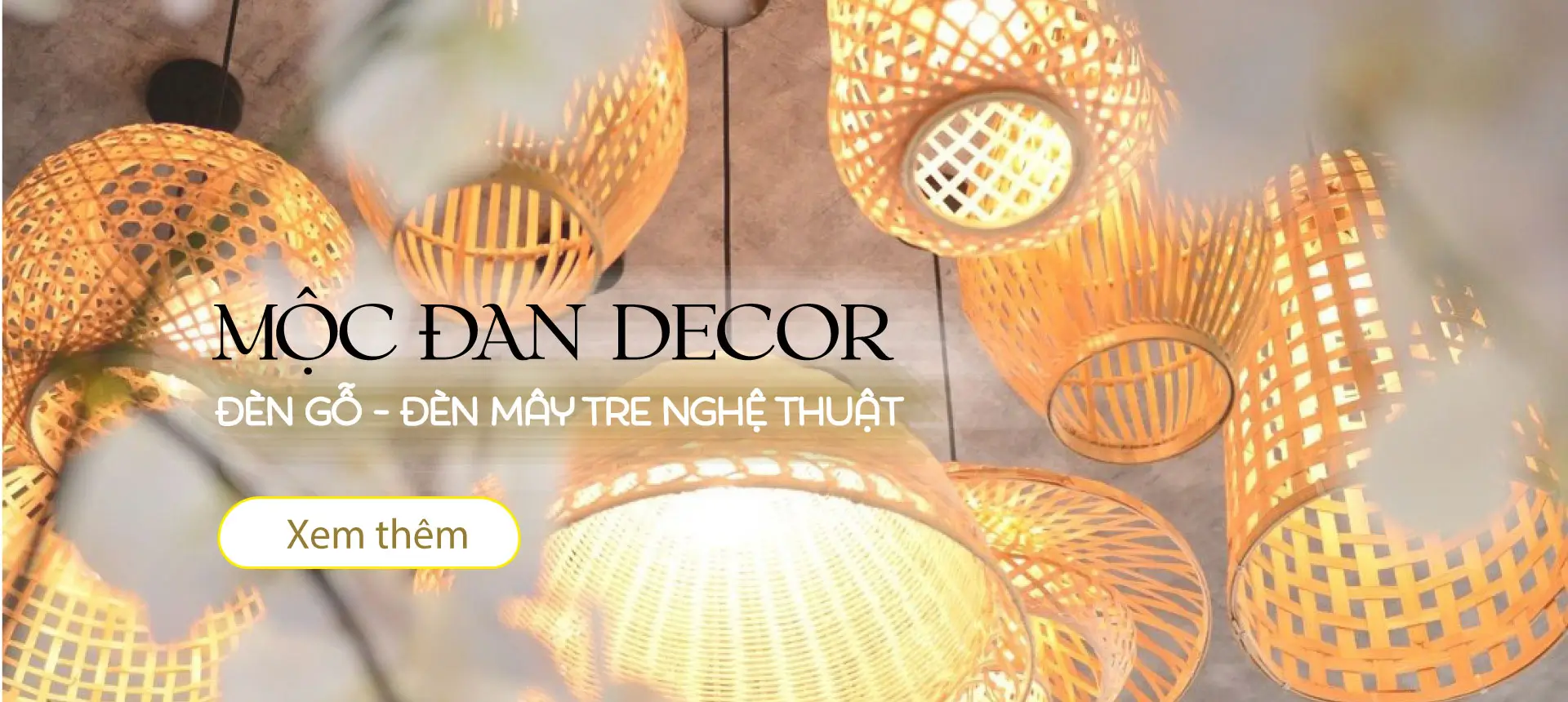 Đèn mây tre đan Mộc Đan Decor 56 Đèn mây tre đan Mộc Đan Decor