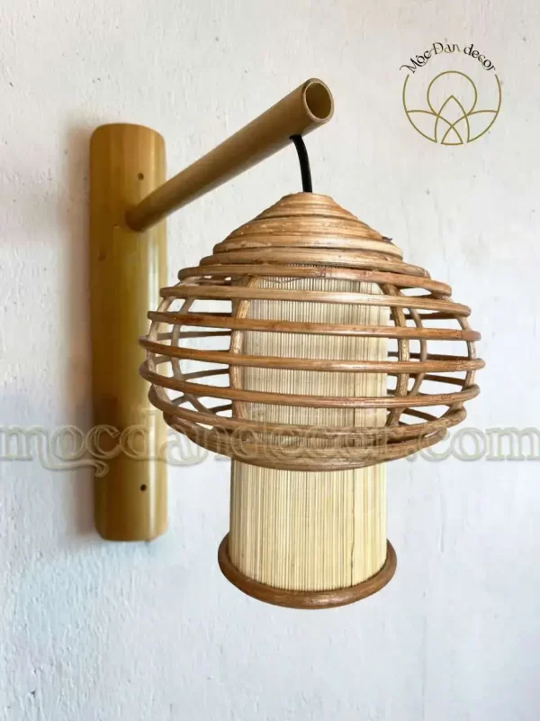 Đèn mây tre hình nấm ốp tường 6 MDSM004 1